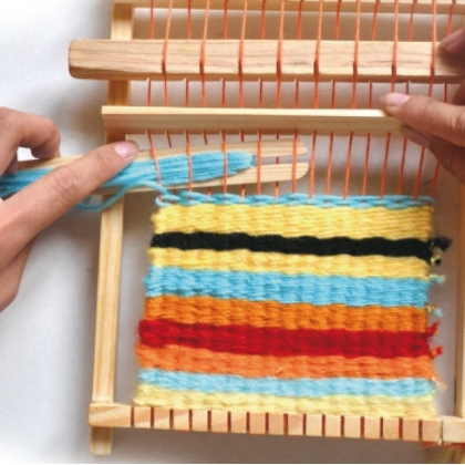 art and craft, weaving loom toy